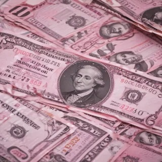 pink money background