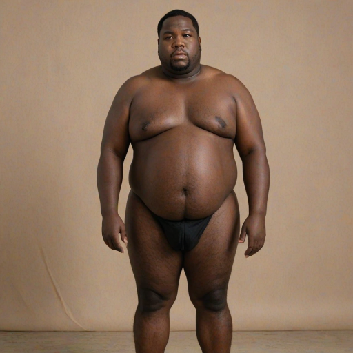 black fat man