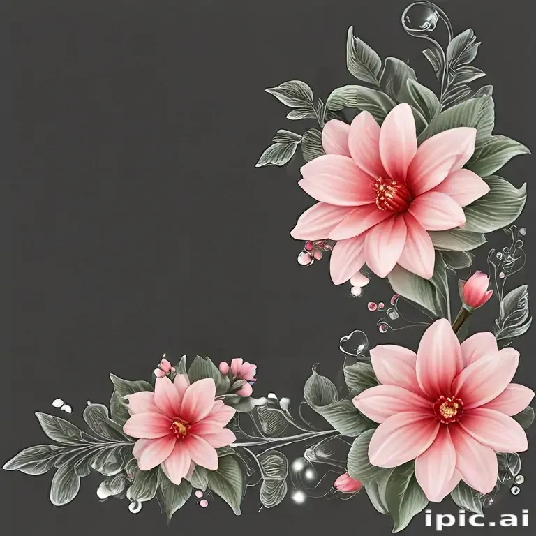 flower transparent border