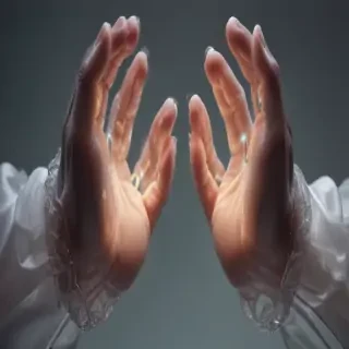 transparent prayer hands