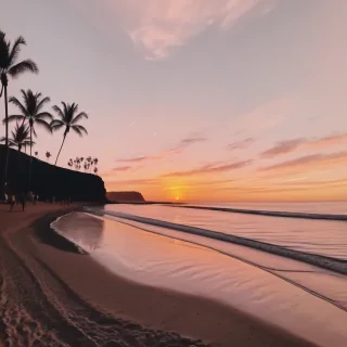 beach sunset aesthetic