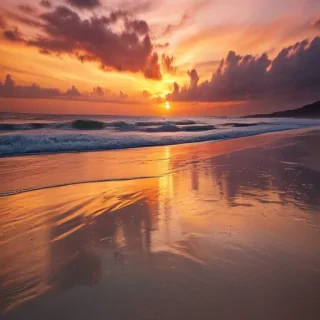 sunset on the beach backgrounds