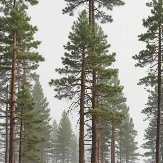 pine trees transparent background