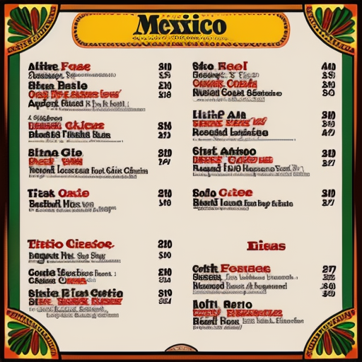 alfredo's a mexican food menu