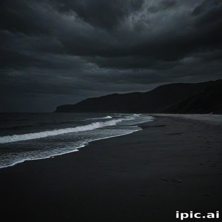 dark beach wallpaper