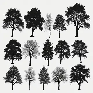 trees silhouette png
