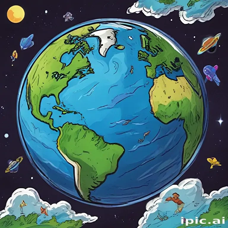 cartoon picture of planet earth