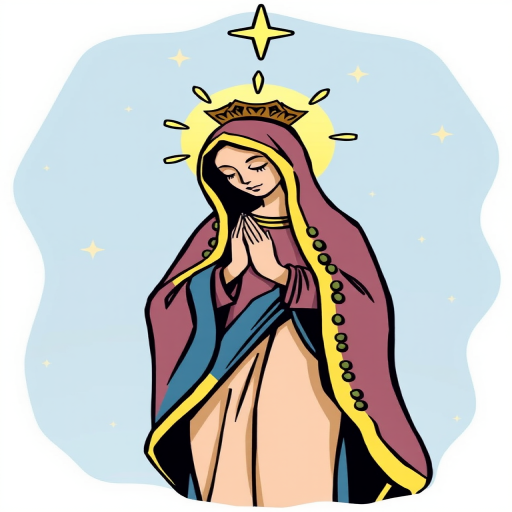 virgin mary clip art