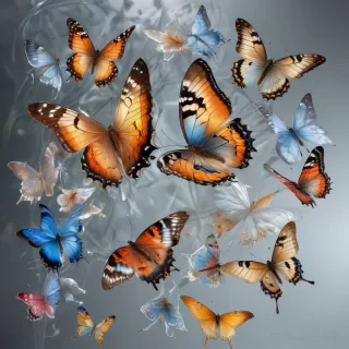 butterflies transparent