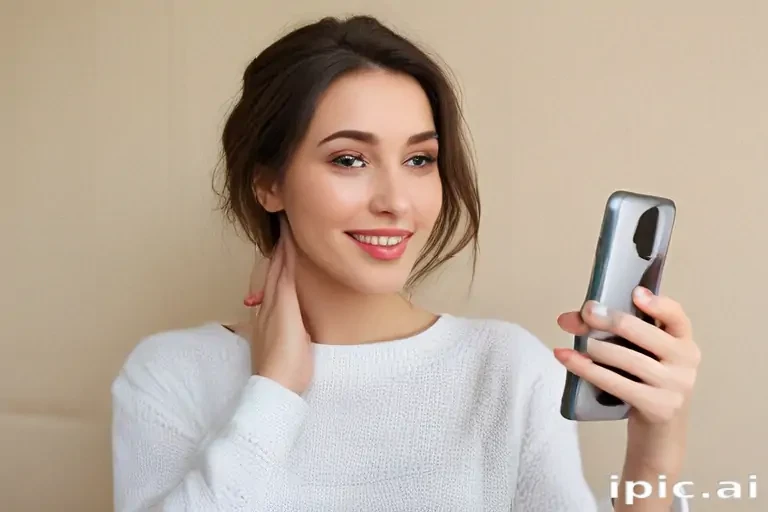 holding phone