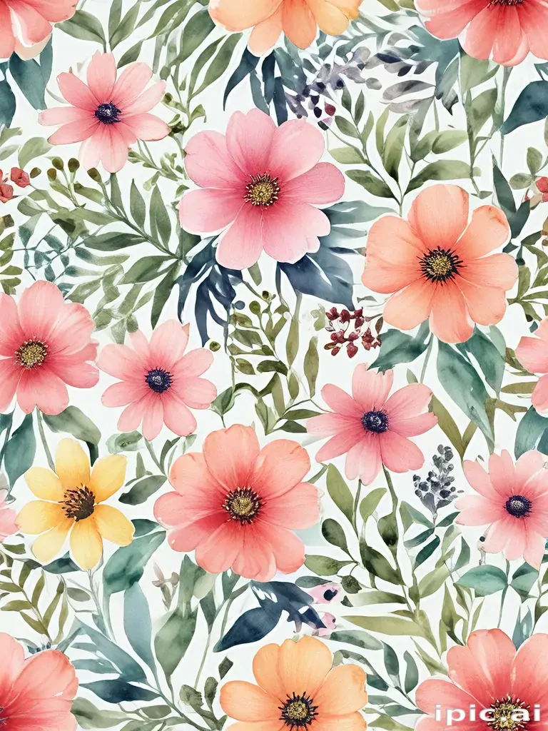 background watercolor flowers