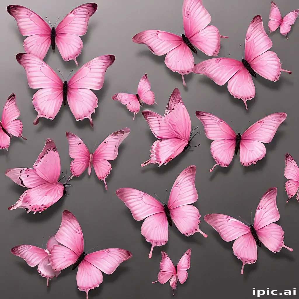 pink butterflies png