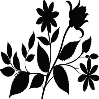 flower silhouette png