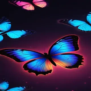 neon butterfly wallpaper