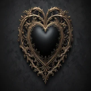 wallpaper black heart