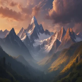 mountainous background