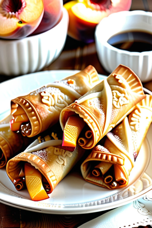 peach cobbler egg rolls recipe