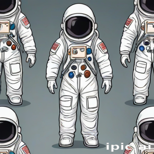cartoon transparent astronaut suit