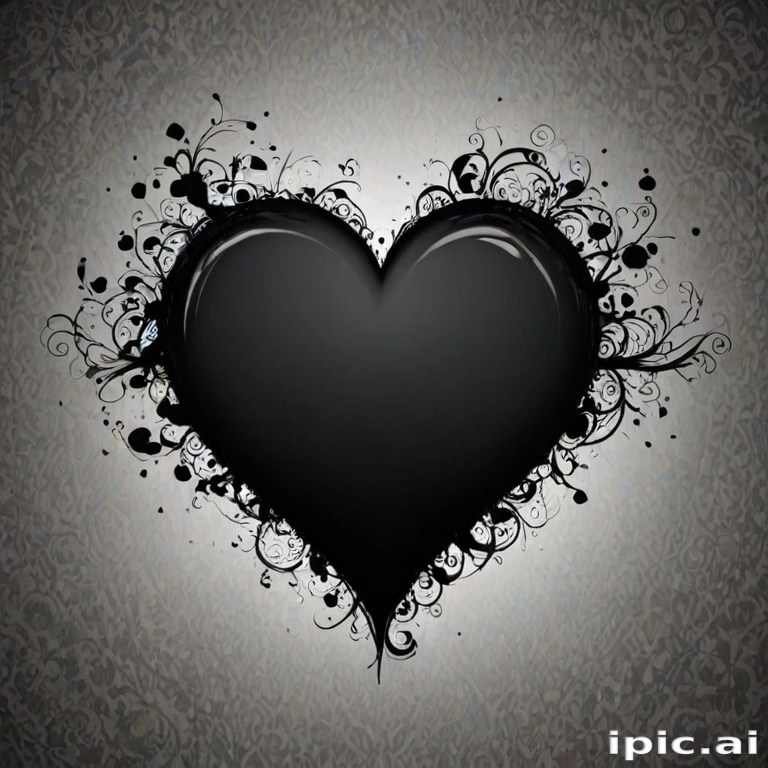 wallpaper black heart