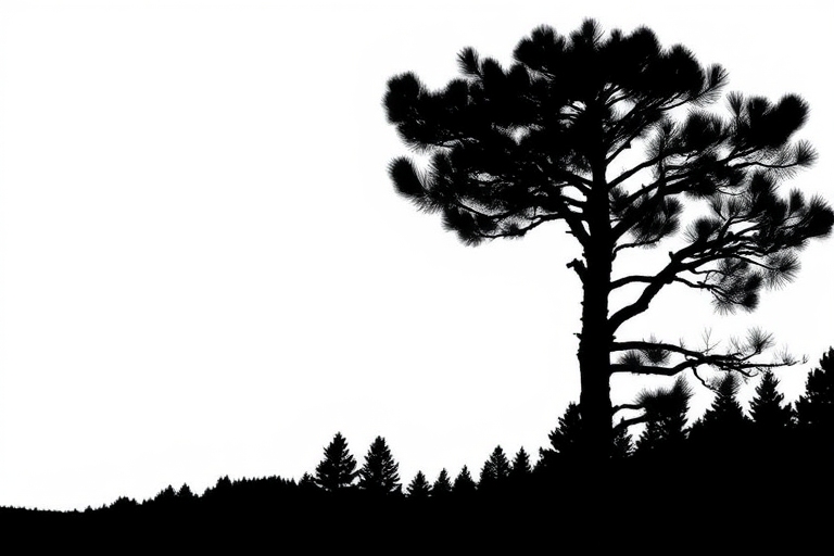 pine tree silhouette png