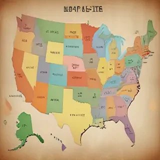 usa map with states