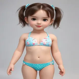 little girl in bikini ai
