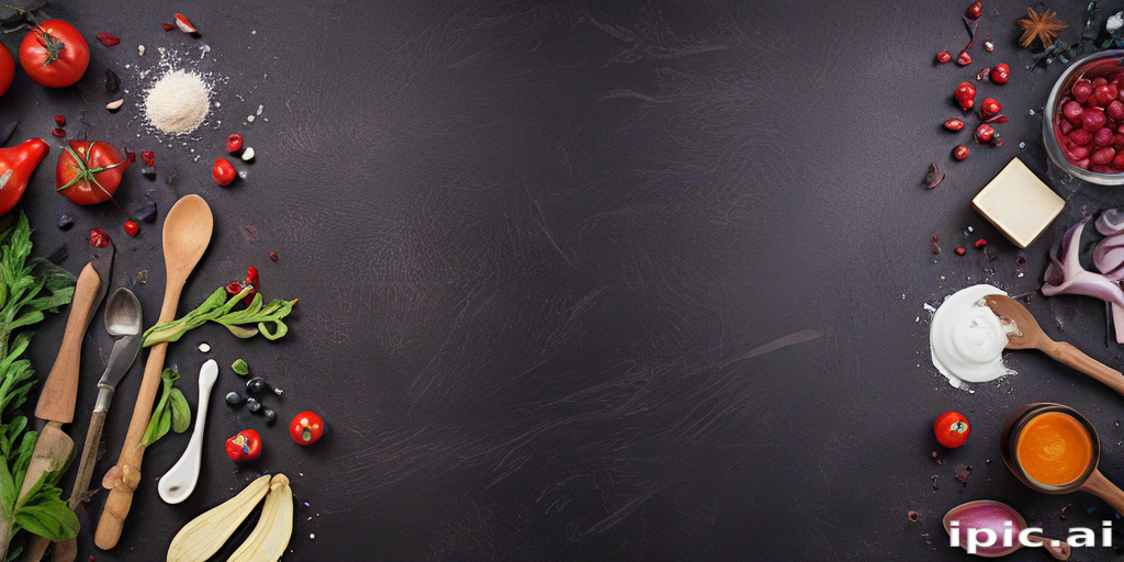 Colorful Ingredients and Kitchen Tools Arranged for a Delicious Recipe ...