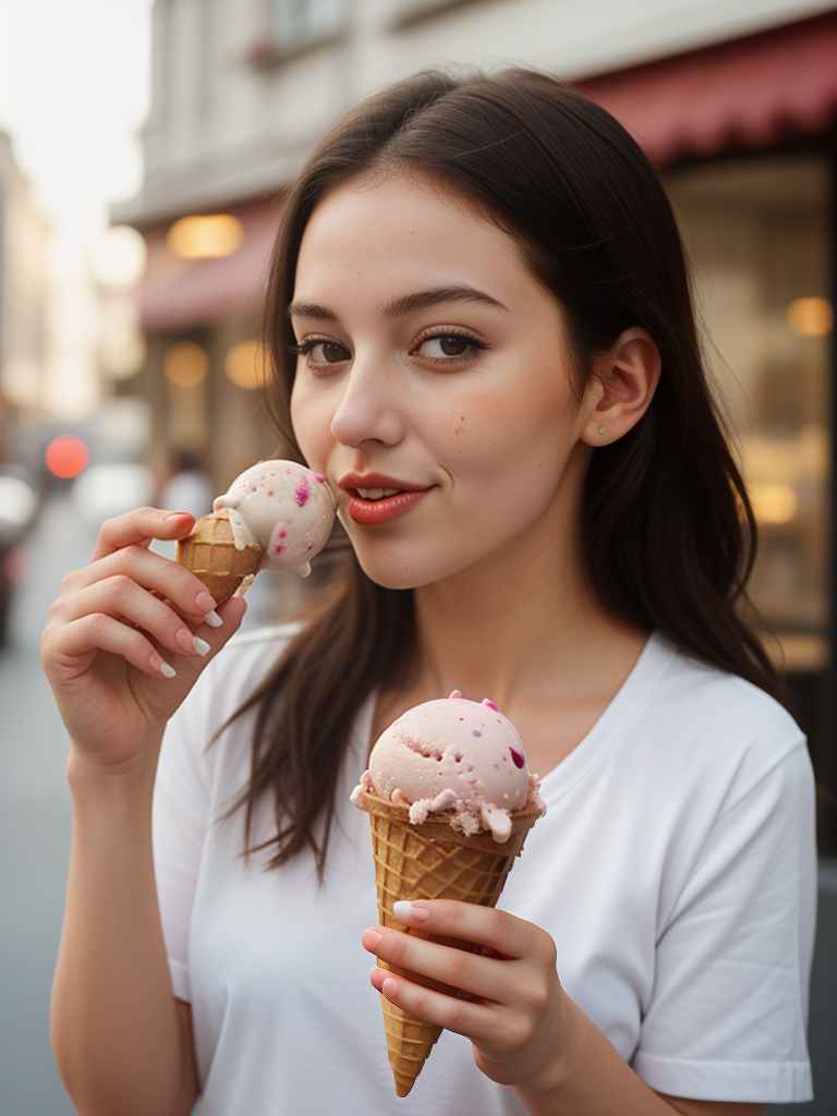 she and her ice cream