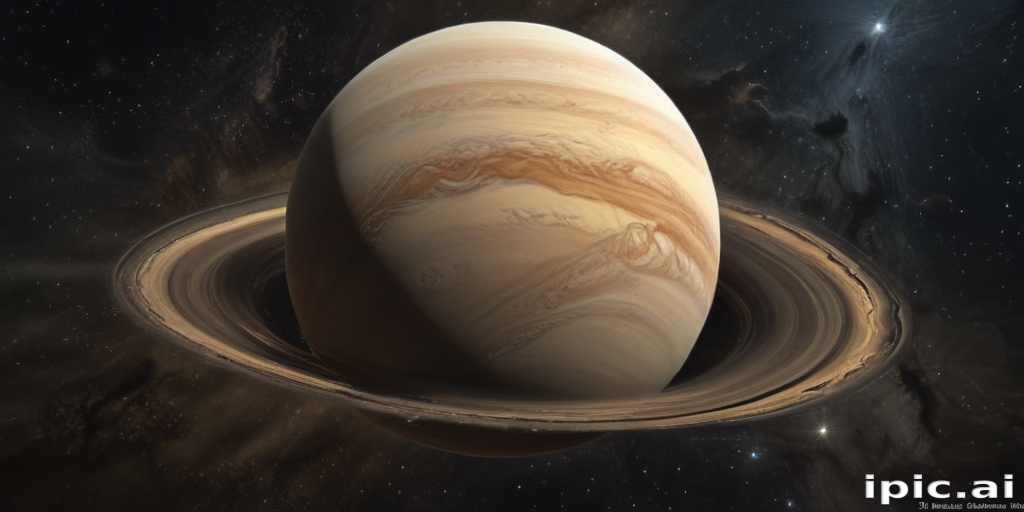 Majestic Saturn Surrounded by Its Stunning Rings in Deep Space