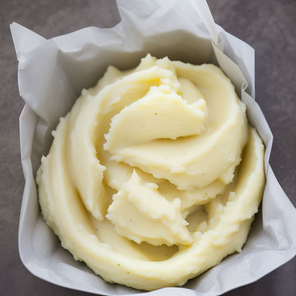 mashed potatoes in a bag