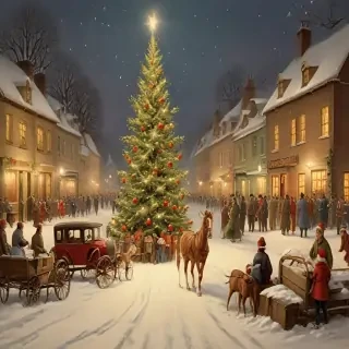 merry christmas vintage images