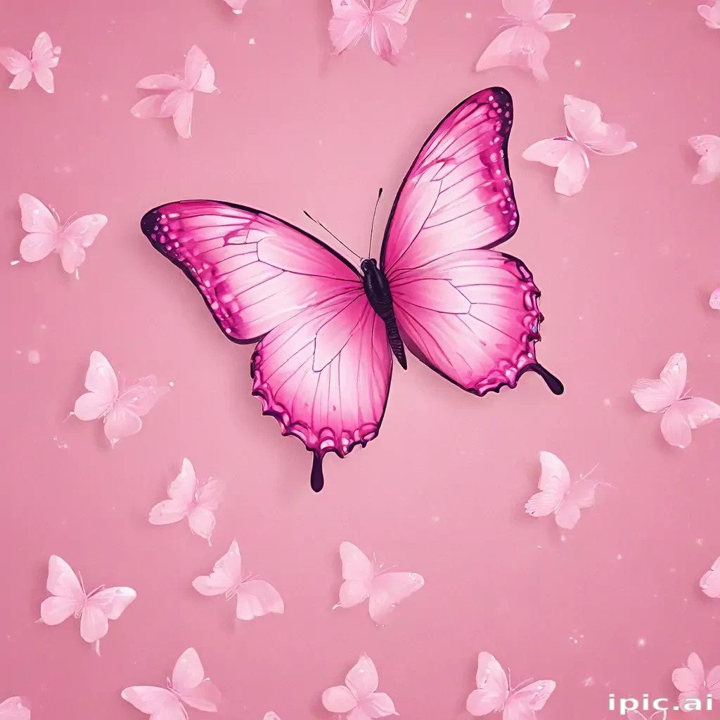 cute pink butterfly wallpaper