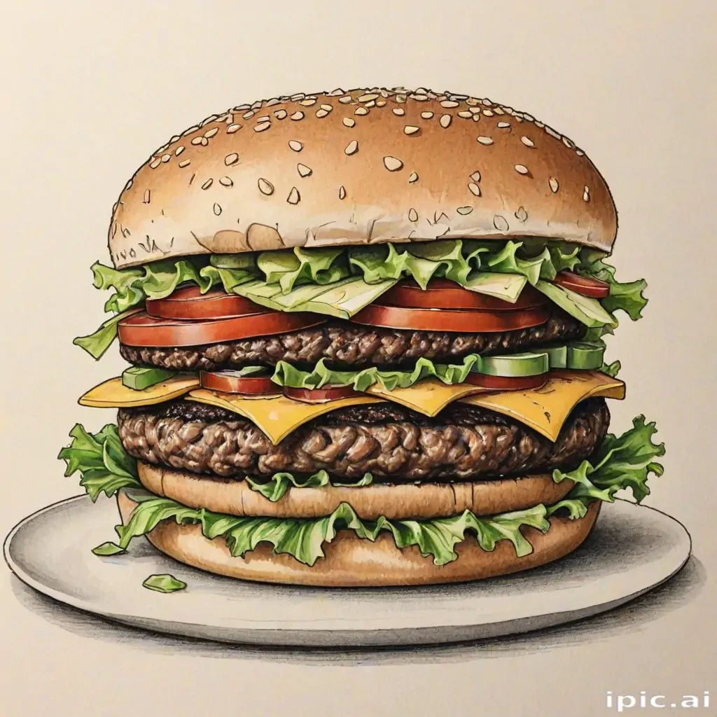 hamburger drawing