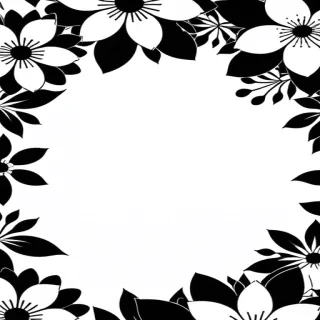 black and white flower background