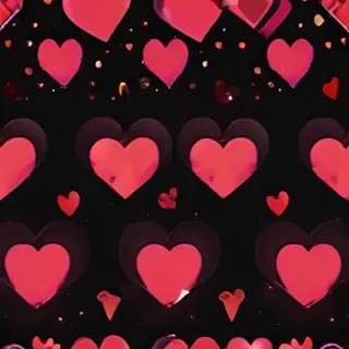 hearts background black