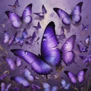 purple butterflies