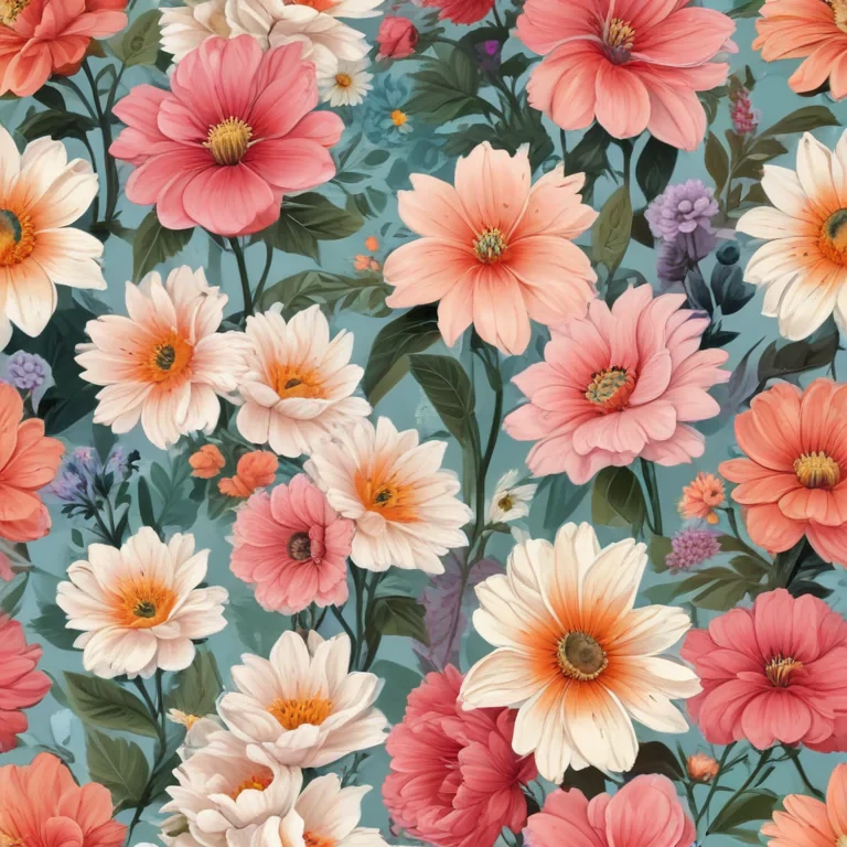 cartoon flowers aesthetic