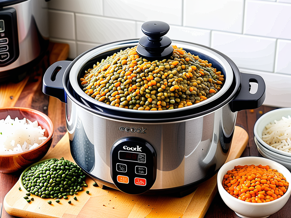 cook lentils in a rice cooker