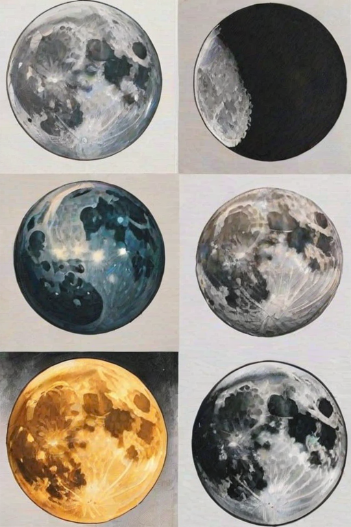 aesthetic moon drawings