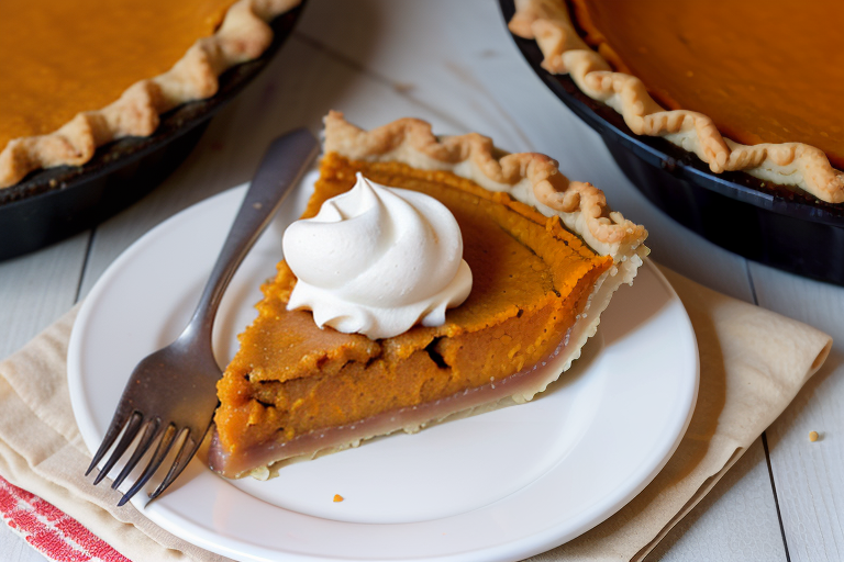 sweet potato pie on graham cracker crust
