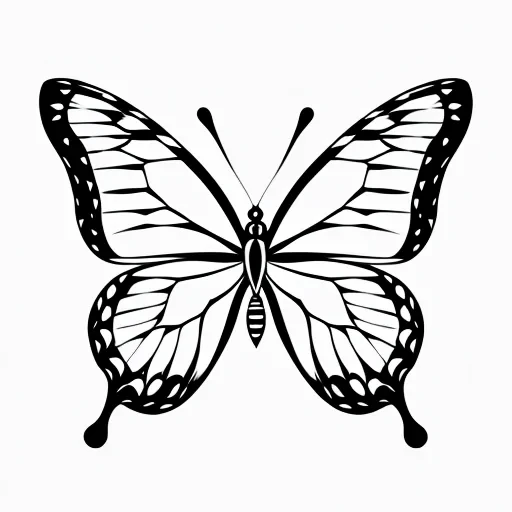outline drawing of a butterfly