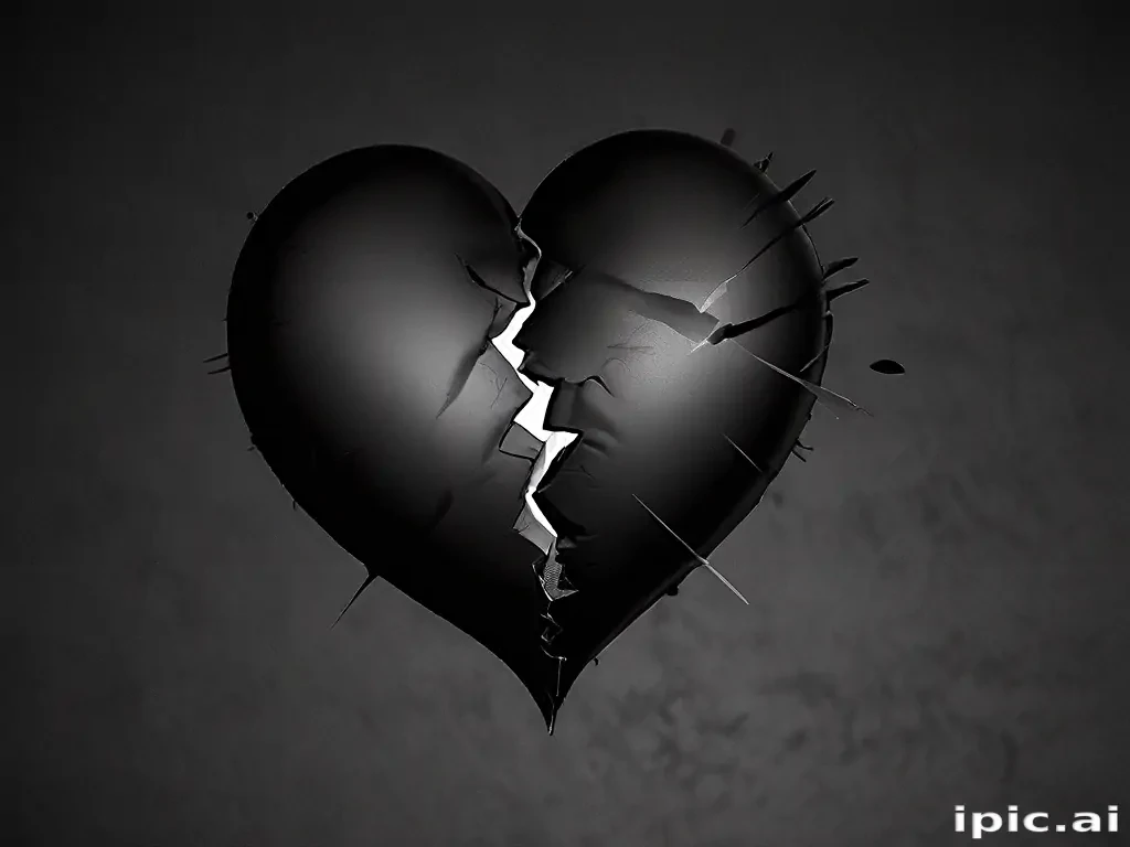 broken heart black
