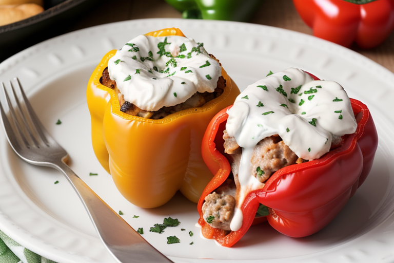sausage cream cheese stuffed peppers