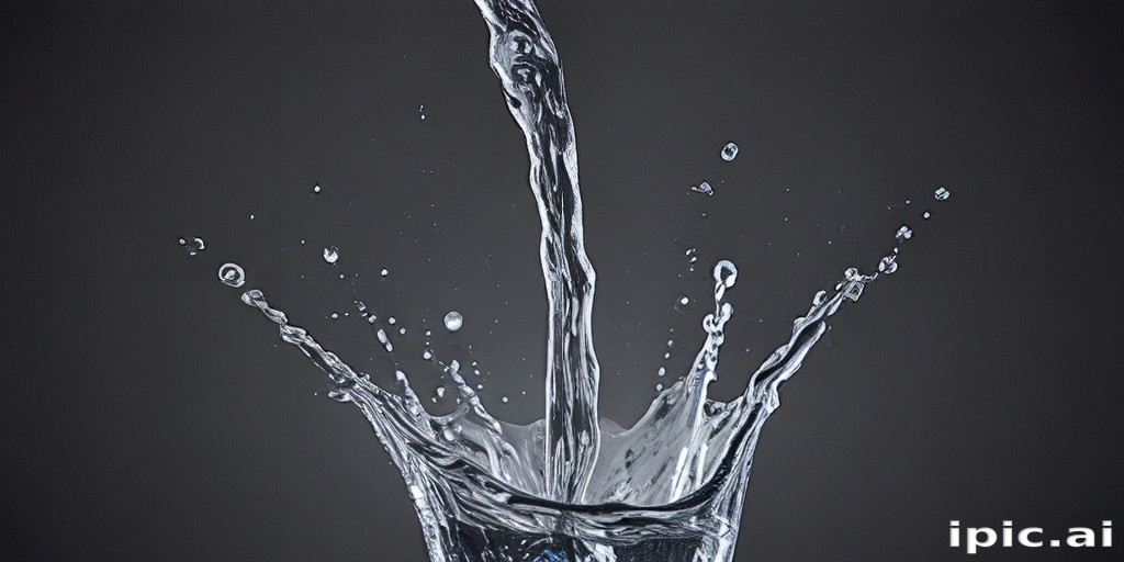 Dynamic Splash of Water Captured in a Glass Against Dark Background