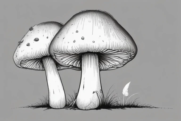 mushroom clip art black and white