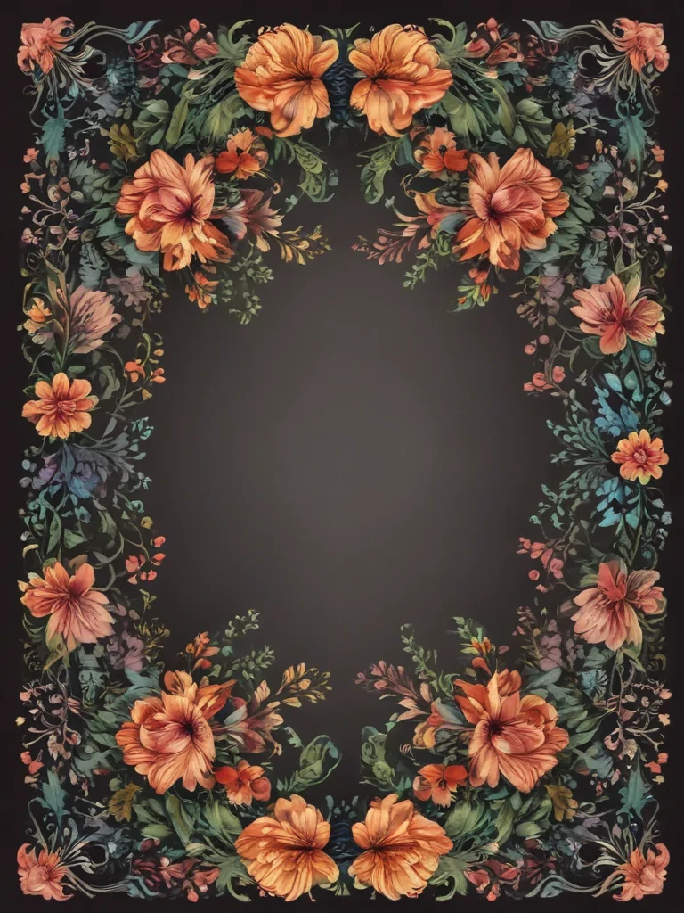 floral borders clipart