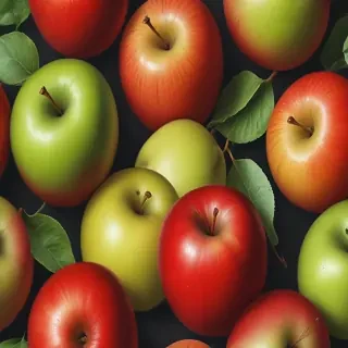 drawn apples