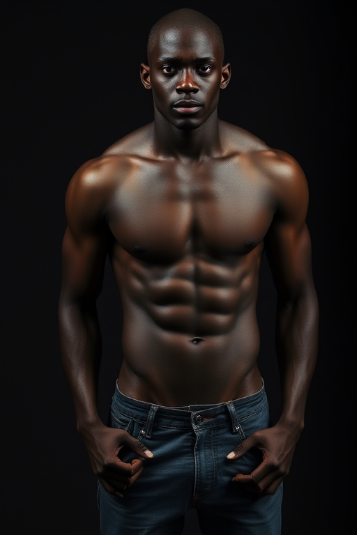 black male shirtless