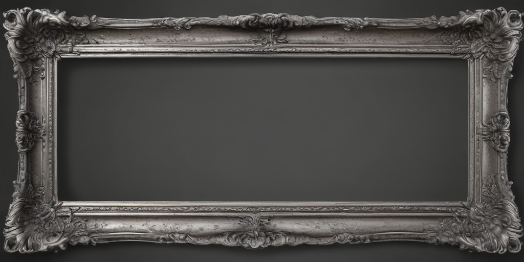 Elegant Ornate Silver Frame Perfect for Displaying a Beautiful Artwork
