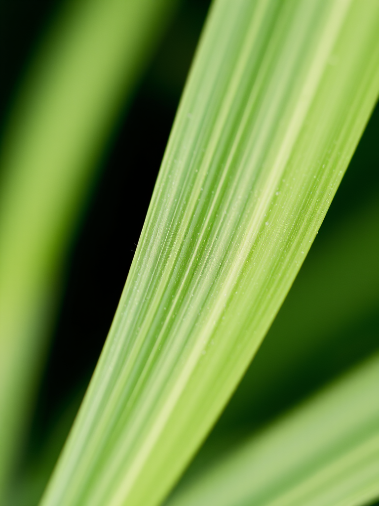 A close-up shot of a single green leaf, showcasing its texture and details, taken with a DSLR camera, 50mm lens, f/2.8 aperture, ISO 100, natural daylight, and a shallow depth of field for a blurred background.